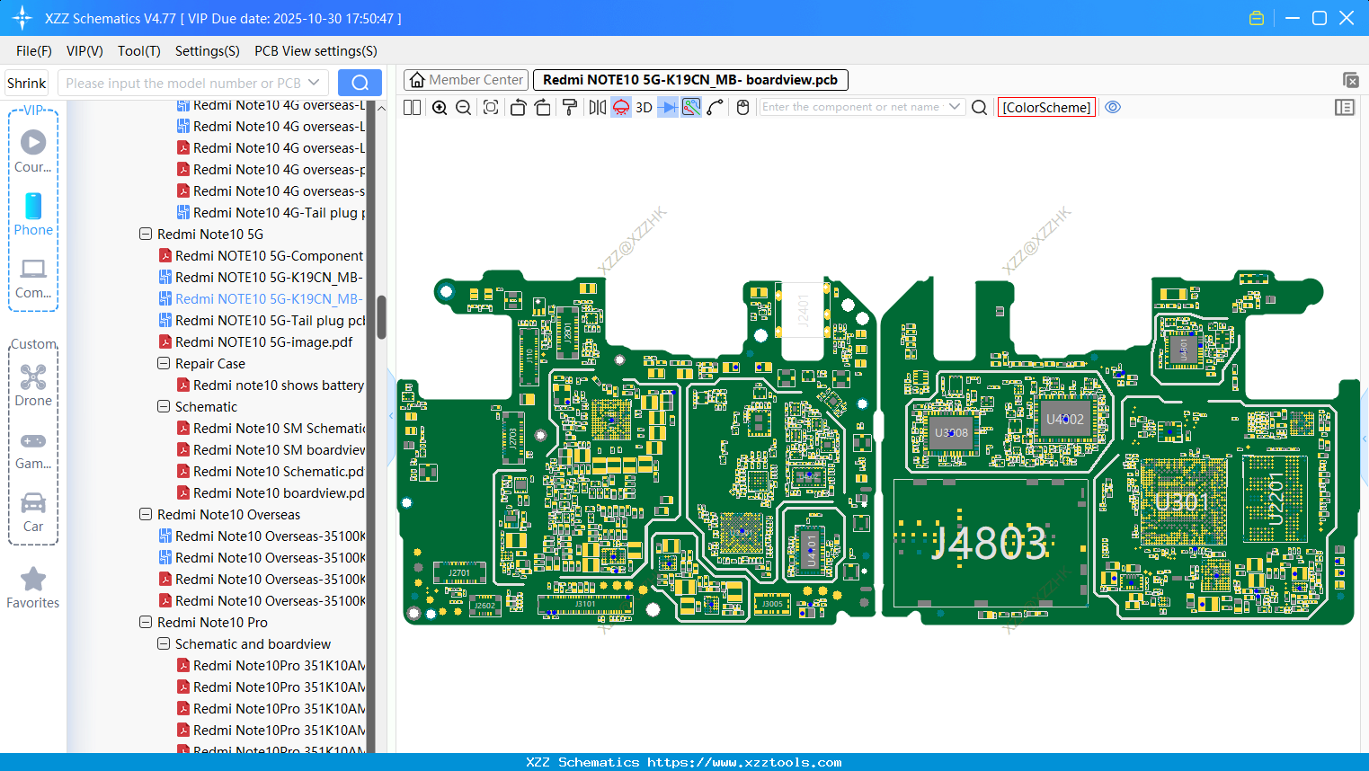 Xiaomi Redmi NOTE10 5G-K19CN_MB- Boardview